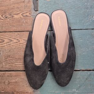 Old Navy Women's Black Suede Mules